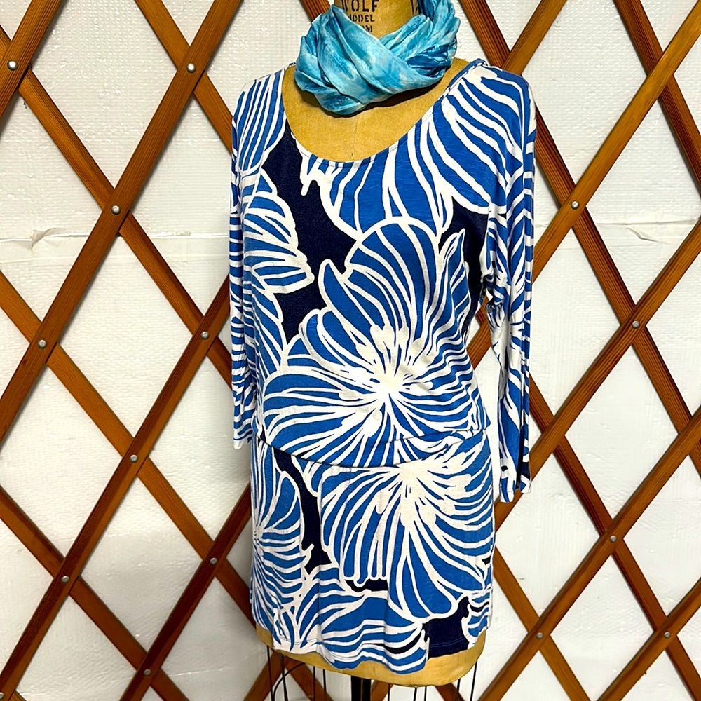 Tori Richards Honolulu floral knit tunic dress
